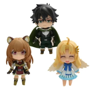 Set de Figuras Tate no Yuusha: Naofumi, Filo y Raphtalia en PVC Premium